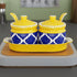 Moroccan Yellow Blue Carpet Pickle Jar(Set of 2) - The Earth Store - Multipurpose Jars