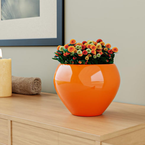Orange Ceramic Clay Pots - The Earth Store - Planter