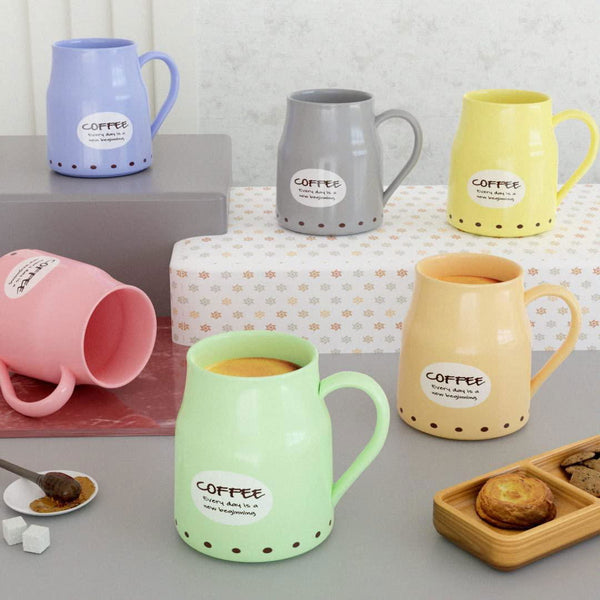 Pastel Flask Tea Cups (Set of 6) - The Earth Store - Cup Sets