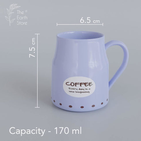 Pastel Flask Tea Cups (Set of 6) - The Earth Store - Cup Sets