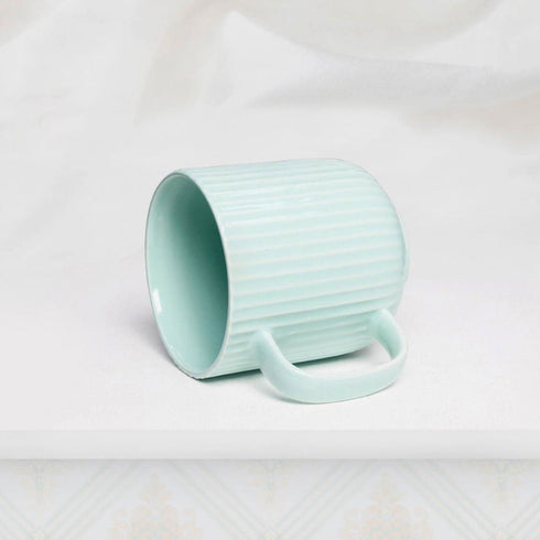 Pastel Fringe Green Ceramic Coffee (Set of 4) - The Earth Store - Mug Set