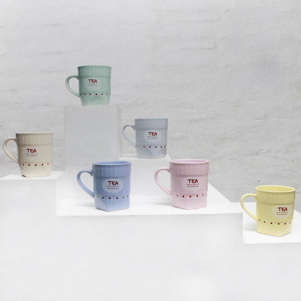 Pastel Hexa Tea Cups(Set of 6) - The Earth Store - Cup Sets