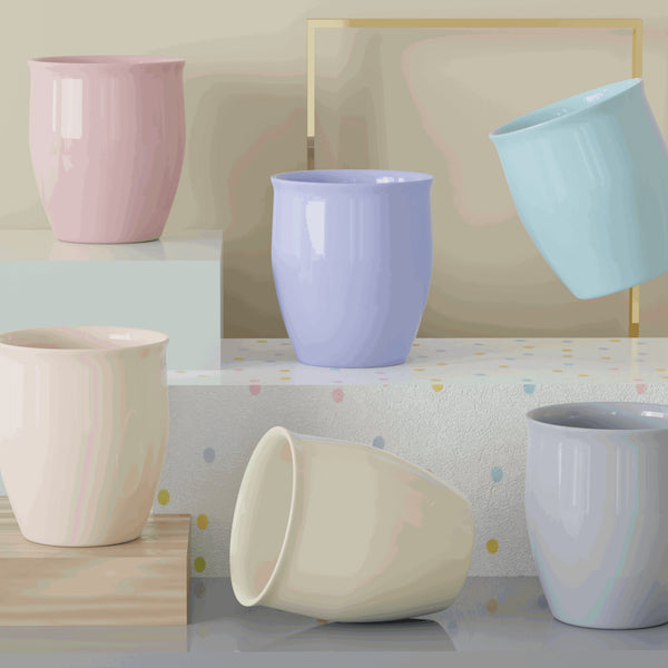 Pastel Multicolor Kulhad Chai Cups (Set of 6) - The Earth Store - Kullad