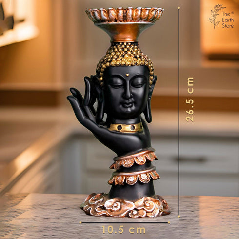 Peaceful Palm Buddha Stand - The Earth Store - home decor
