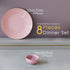 Pink Marble Ceramic Dinner Set - 8 pieces - The Earth Store - Dinnerware