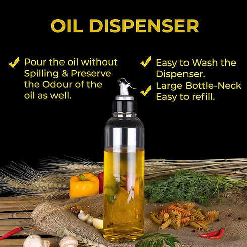 Plastic Oil Dispenser (1000 ML) - The Earth Store - kitchen essentials