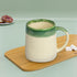 Pottery Dual Tone White and Green Coffee Mug (Set of 4) - The Earth Store - Mug Set