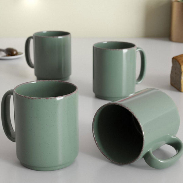 Grey Charm Marble Mugs Set of 4, 300ML - The Earth Store - Mug Set
