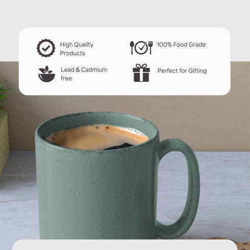 Grey Charm Marble Mugs Set of 4, 300ML - The Earth Store - Mug Set