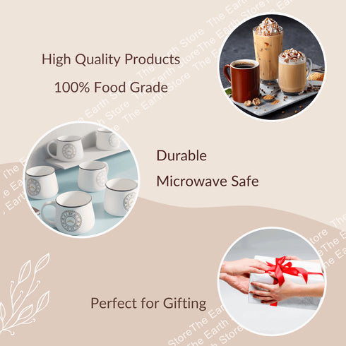 Cup O'Clock Tea Cup Set Of 6 - The Earth Store - Tea Cups