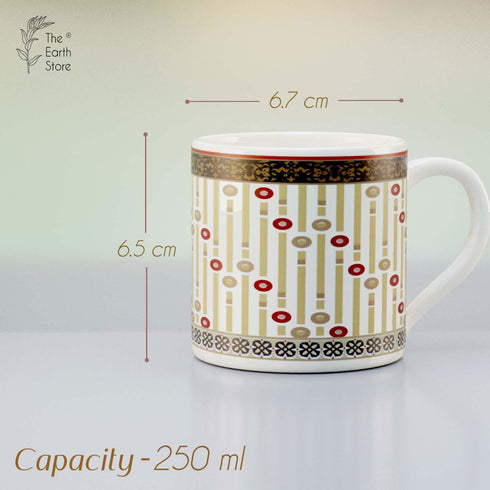 Golden Bamboo Tea Cup Set Of 6 - The Earth Store - Tea Cups