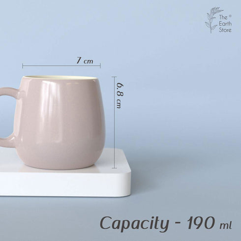 Set Of 6 Solid Ovule Lavender Tea Cup - The Earth Store - Tea Cups