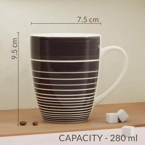 Ring Brown Coffee Mug Set of 4 - The Earth Store - Mug Set