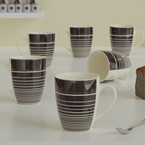 Ring Brown Mugs Set of 6 - The Earth Store - Mug Set