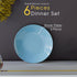 Sky Blue Marble Ceramic Set of 6 Dinner Plates - The Earth Store - Dinnerware