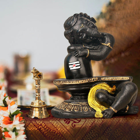 Sleeping Shivling Ganesha - The Earth Store - God Statue
