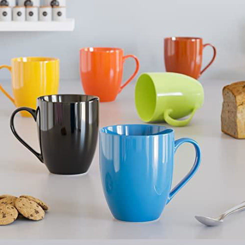 Solid Multicolor Coffee Mug (Set of 6) - The Earth Store - Mugs