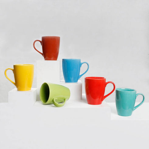 Solid Multicolor Coffee Mug (Set of 6) - The Earth Store - Mugs