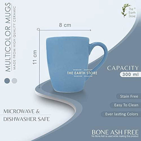 Solid Multicolor Coffee Mug (Set of 6) - The Earth Store - Mugs