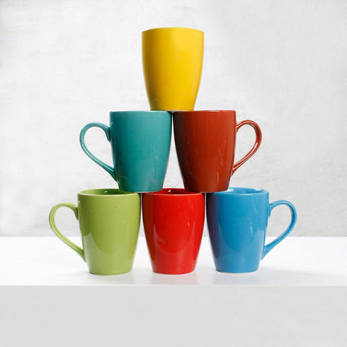 Solid Multicolor Coffee Mug (Set of 6) - The Earth Store - Mugs