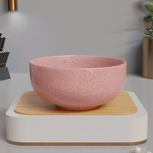 Solid Pink Ceramic Bowl Set Of 4 - The Earth Store - Bowl