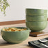 Spiral Green Ceramic Bowl Set Of 4 - The Earth Store - Bowl