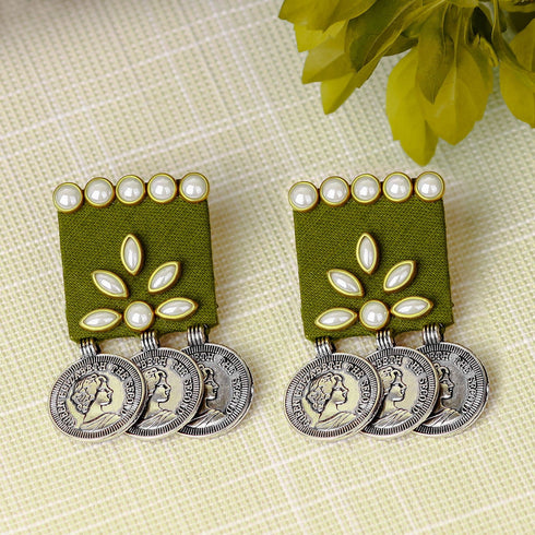 Square Coin Drop Earrings - The Earth Store - Fashion Accessories