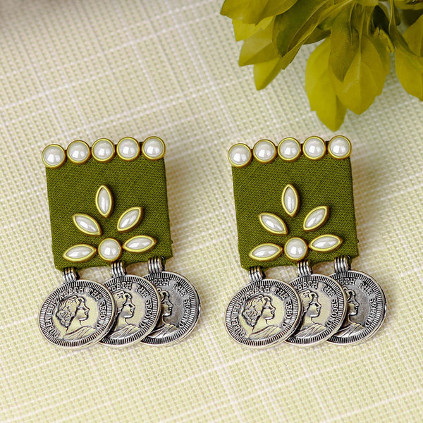 Square Coin Drop Earrings - The Earth Store - Fashion Accessories