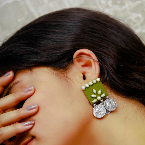 Square Coin Drop Earrings - The Earth Store - Fashion Accessories