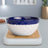 Studio Pottery Dual Tone White Blue Ceramic Snack Bowls Set Of 2 - The Earth Store - Bowl