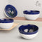 Studio Pottery Dual Tone White Blue Ceramic Snack Bowls Set of 4 - The Earth Store - Bowl