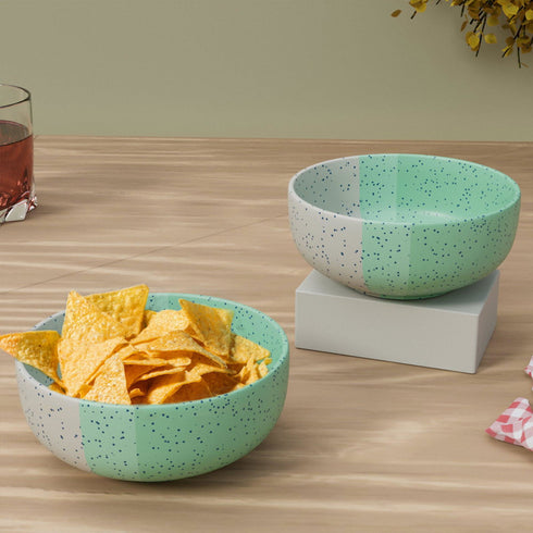 TT Green Ceramic Bowl Set Of 2 - The Earth Store - Bowl