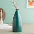 Teal Bottle Ceramic Flower Vase - The Earth Store - Vase