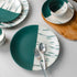 DT Teal Italian Ceramic Dinner Set of 12 Pieces Serving for 6 Crockery Set