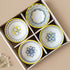 Yellow Floret Ceramic Bowl Set of 4 - 300ml