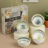 Yellow Floret Ceramic Bowl Set of 6 - 300ml