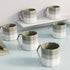 Tritone Metallic Grey Frontier Tea Cups Set of 6 - The Earth Store - Cup Sets