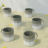 Tritone Metallic Grey Frontier Tea Cups Set of 6 - The Earth Store - Cup Sets