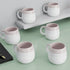 Tritone Tuscany Ovule Shape Tea Cups Set of 6 - The Earth Store - Cup Sets