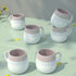 Tritone Tuscany Ovule Shape Tea Cups Set of 6 - The Earth Store - Cup Sets