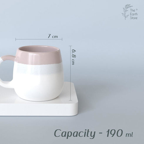 Tritone Tuscany Ovule Shape Tea Cups Set of 6 - The Earth Store - Cup Sets