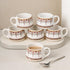 Turkish Ceramic Tea Cup Set of 6, 150 ML - The Earth Store - Tea Cups