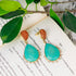 Vibrant Coral Drop Earrings - The Earth Store - Fashion Accessories