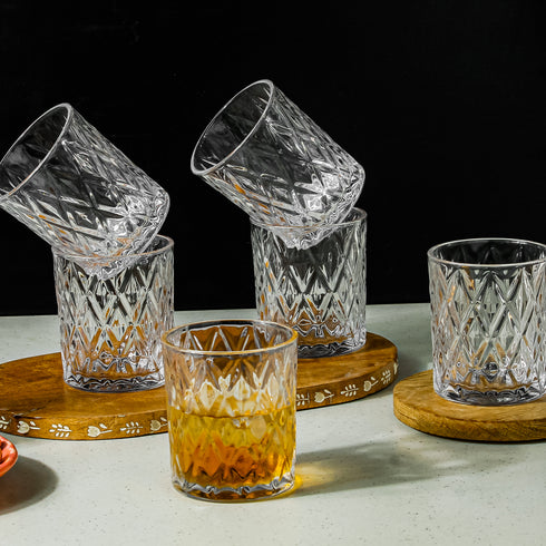 Crostitch Premium Whiskey Glass Set of 6