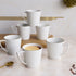 White Conical Embossed Tea Cup Set Of 6 - The Earth Store - Tea Cups