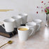 White Conical Embossed Tea Cup Set Of 6 - The Earth Store - Tea Cups