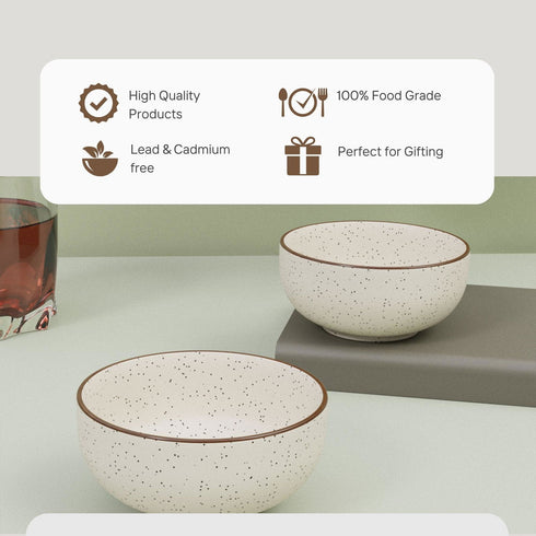 White Marble Ceramic Snack Bowls Set of 4 - The Earth Store - Bowl