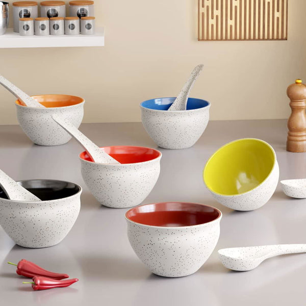 White Marble Soup Bowls (Set of 6) - The Earth Store - Bowl