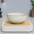 White Matte Brown Ceramic Bowl Set Of 2 - The Earth Store - Bowl