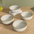 White Matte Brown Ceramic Bowl Set Of 4 - The Earth Store - Bowl
